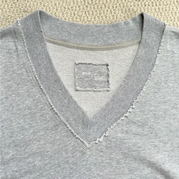 Aerie Vaycay Everyday Distressed V-Neck Sweater - Picture 5 of 6